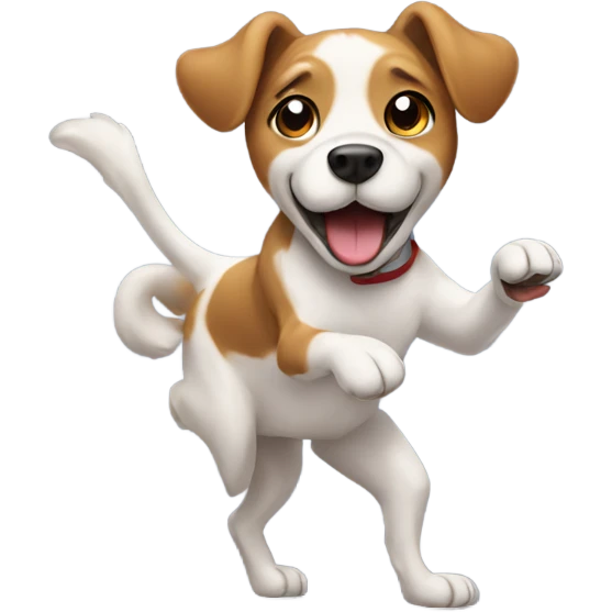 Dog dancing emoji