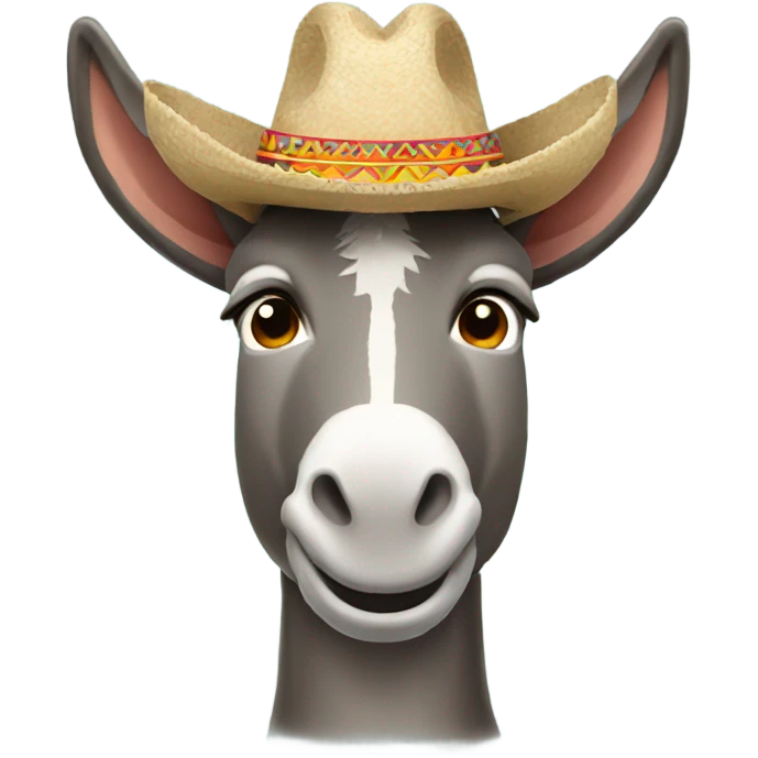 Donkey wearing a sombrero  emoji