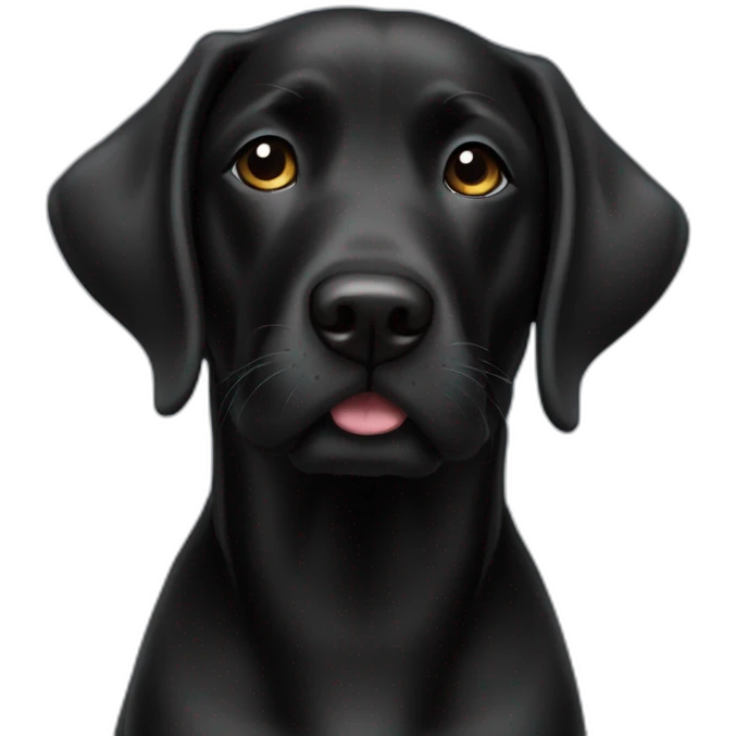 black lab mix precious face emoji