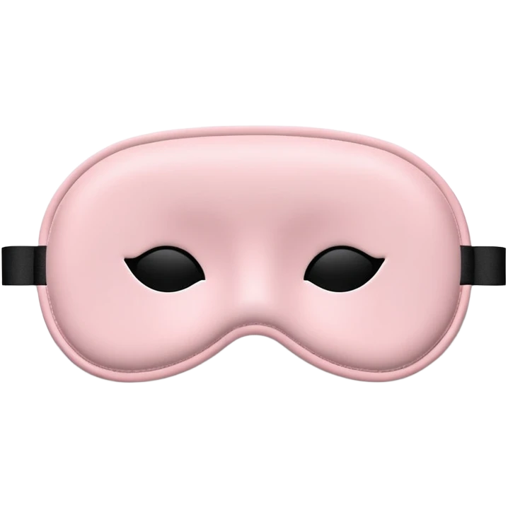 Powder pink sleep mask simple  emoji