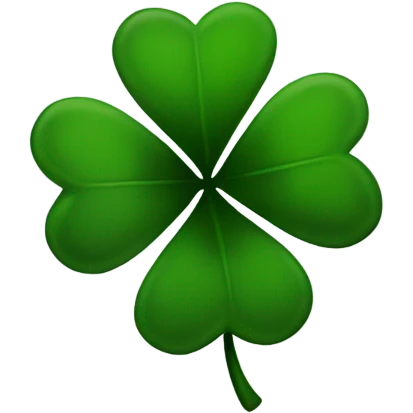 Black four leaf clover  emoji