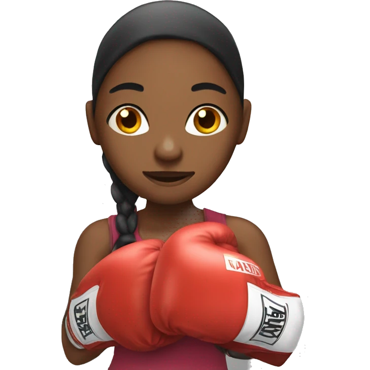 Girl with boxing glove emoji