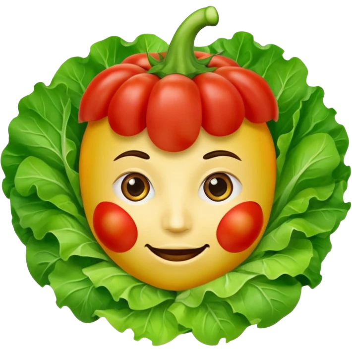 salad with face emoji