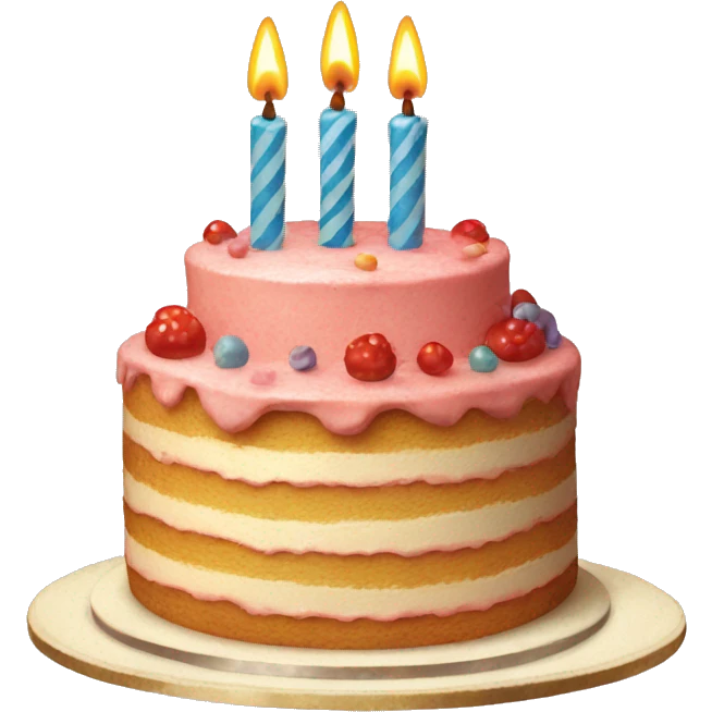 vintage birthday cake emoji