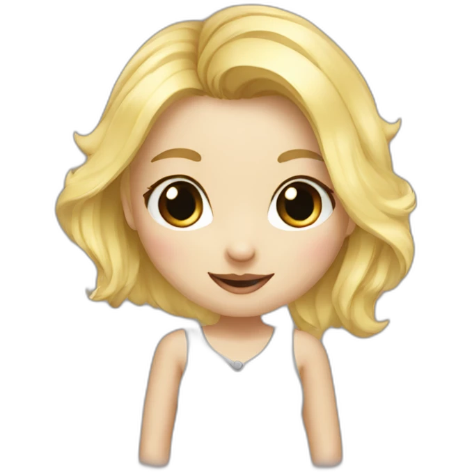 Blonde calin panda emoji