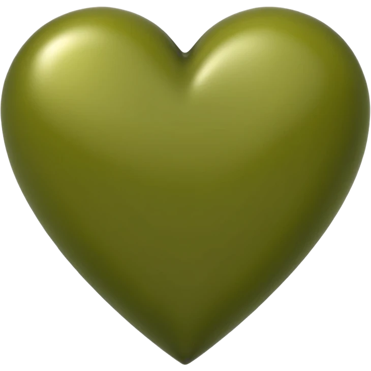 Olive green heart emoji