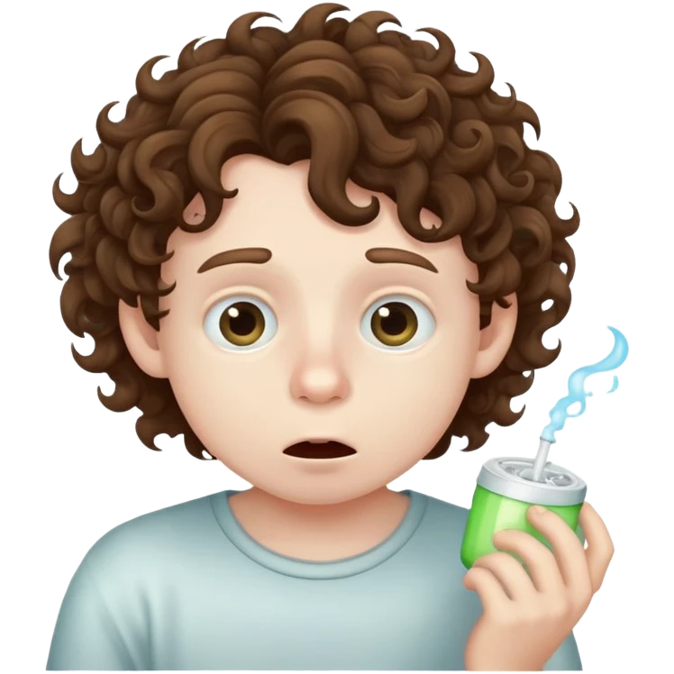 stinky breath curly hair boy emoji