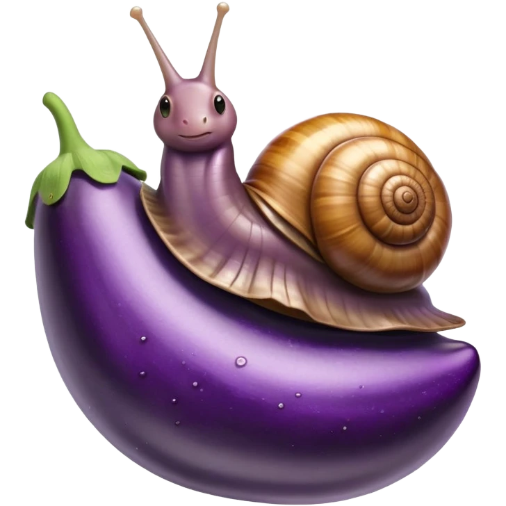 Snail on top of eggplant  emoji