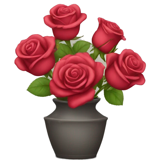 roses in a vas emoji