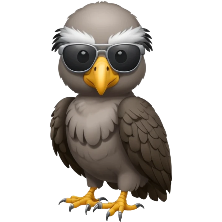 vulture wearing sunglasses emoji