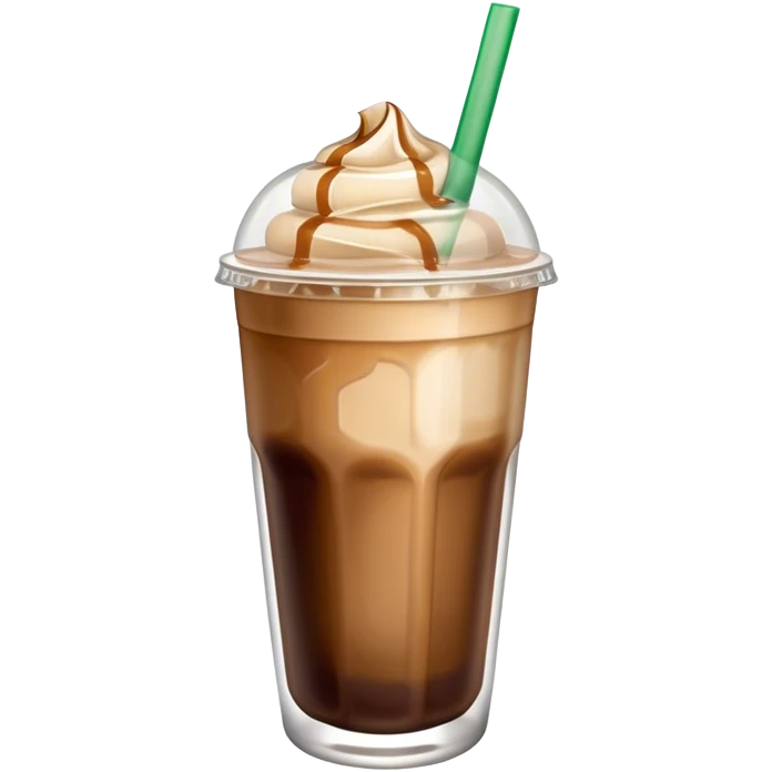 Starbuck ice coffee with ice cubes emoji