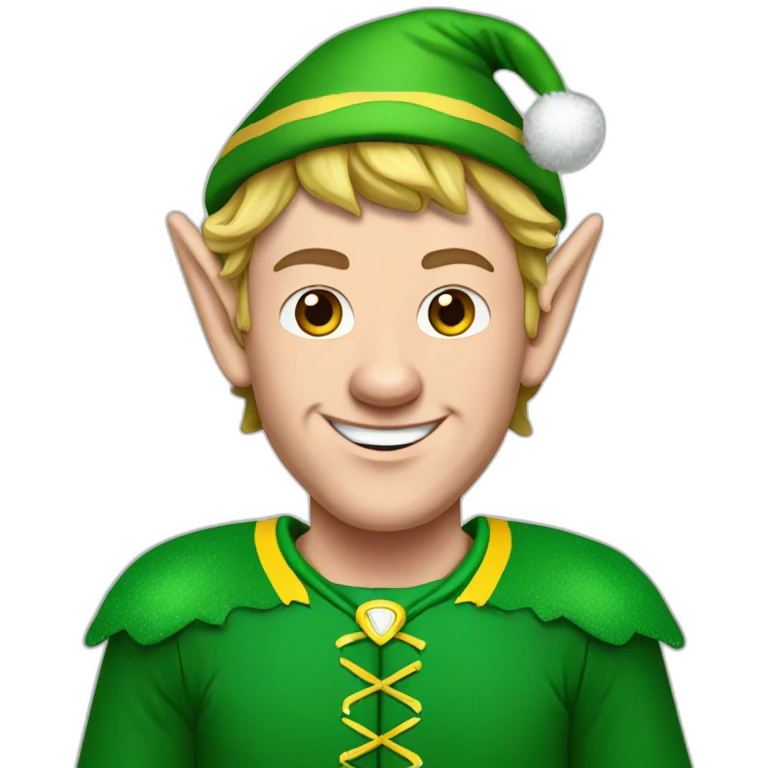 Jonathan Toews dressed as an elf emoji