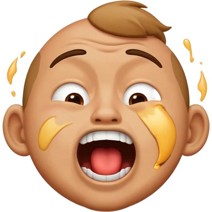 guy emoji choking himself crashing out mouth open emoji