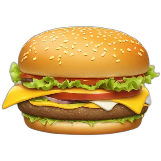 face of man taking bit of big burger with big motth emoji