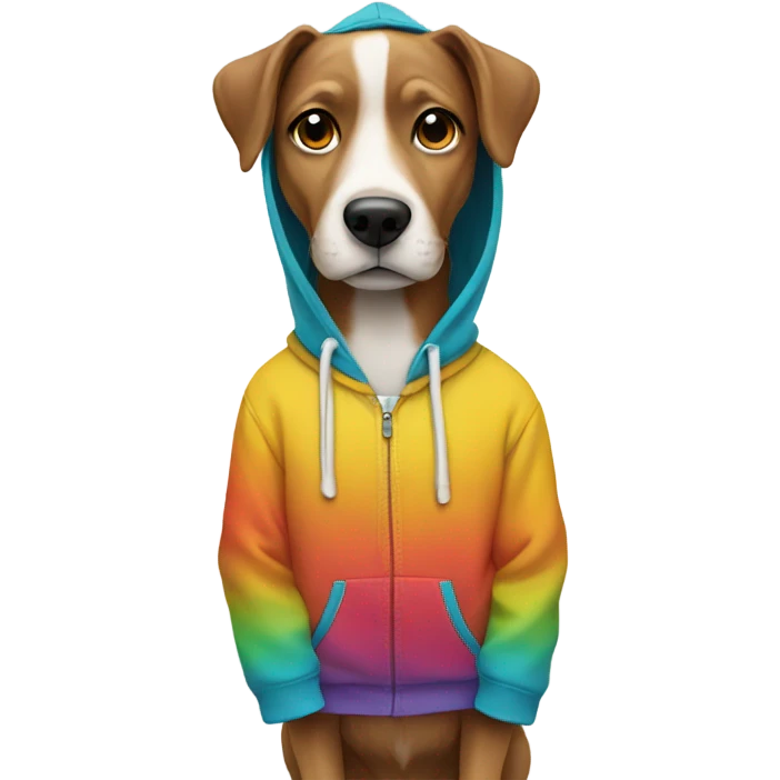 Dog wear a hoodie  emoji