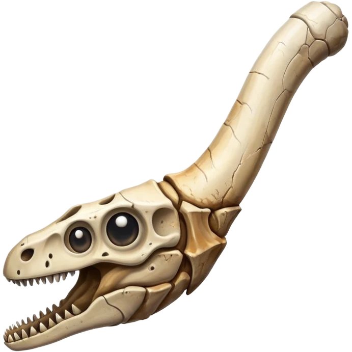 a dinosaur leg bone with eyes emoji