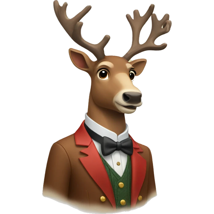 Dapper reindeer emoji