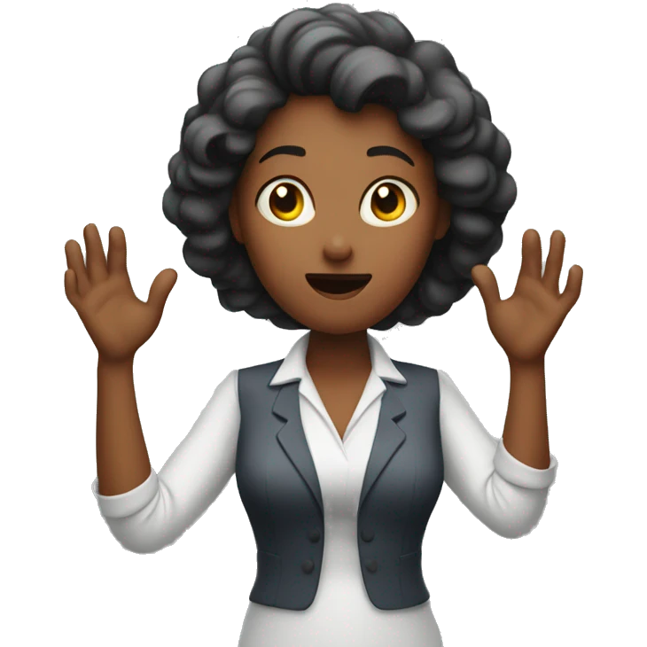 woman shrugging hands emoji