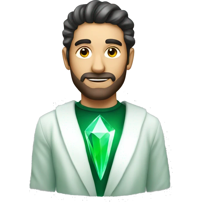 Shining emerald jewel  emoji