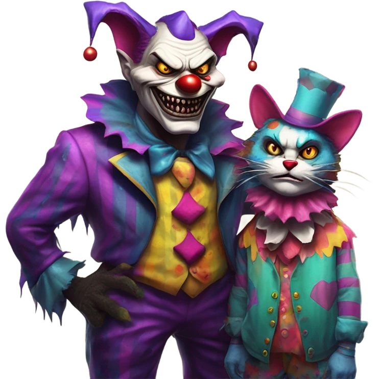 horror clown cat emoji