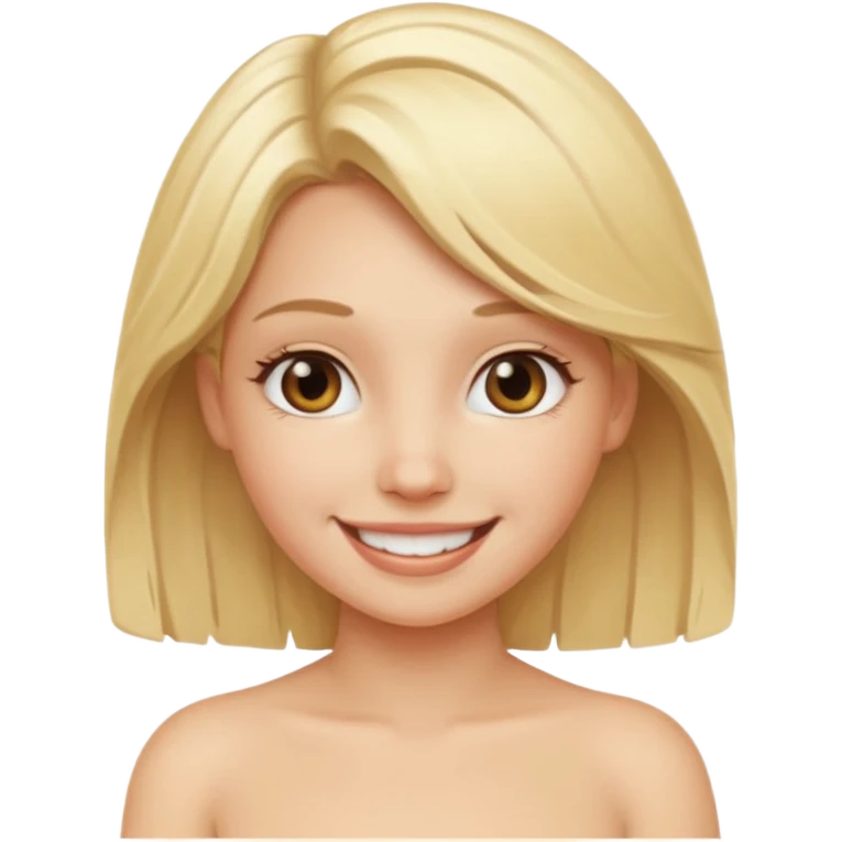 Boobs out  blonde girl emoji