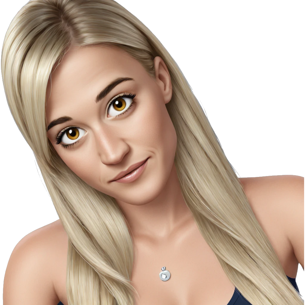 realistic portrait of blonde girl emoji