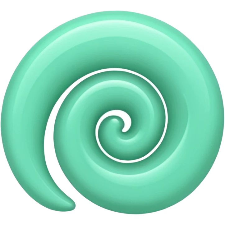 Mint green swirl emoji