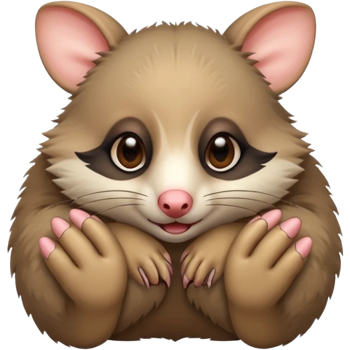 Possum covering its eyes with its paws  emoji