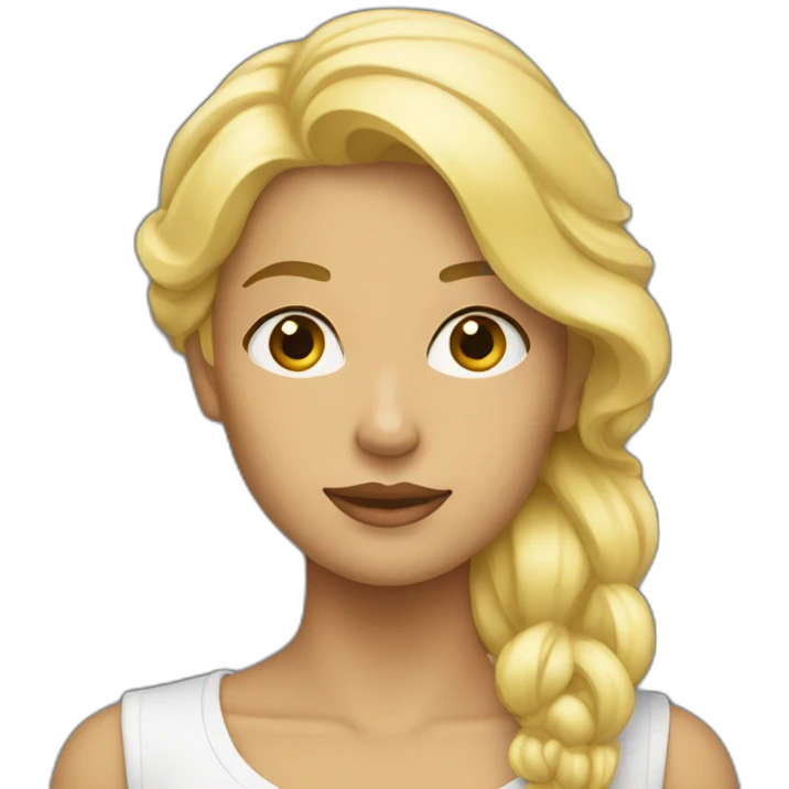 Femme blonde pas contente emoji