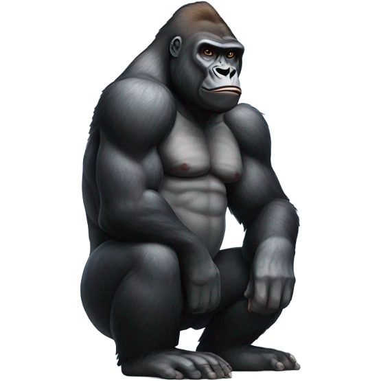 The gorilla scratches its head emoji
