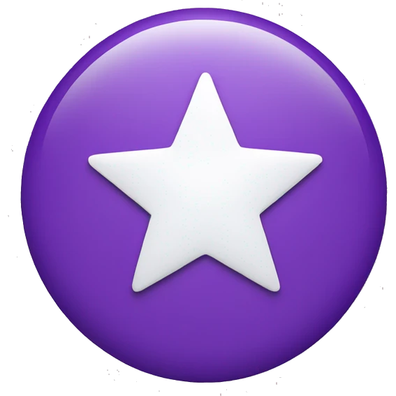 purple circle with white small star in the middle emoji