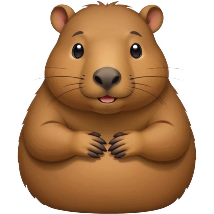 capybara with shy hands sticker emoji