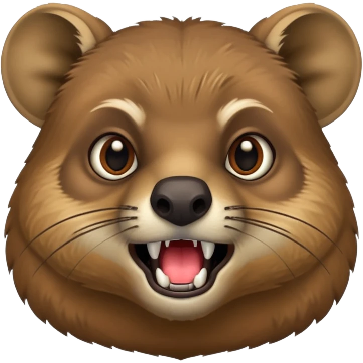 hyrax with visible fangs emoji
