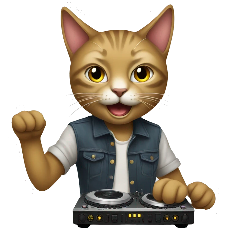 cat DJing emoji