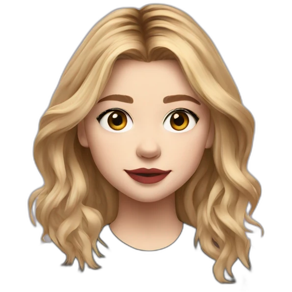 chloë grace moretz cartoon wearing tee emoji