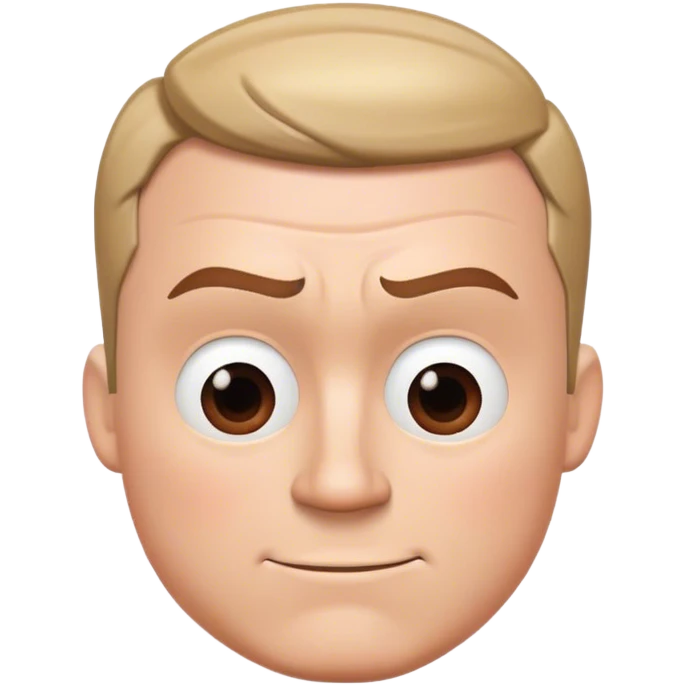 Realistic Mr incredible head without suit or eye mask (he doesn’t need/ there’s no point of the eye mask because of the following)with haircut and straight face( he doesn’t even need straight face either for same reason) but his nose covers his entire face emoji