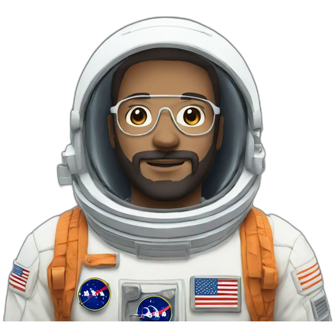 astronaut anime beard man glasses emoji