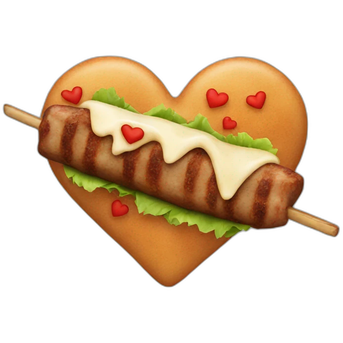 kebab-heart emoji