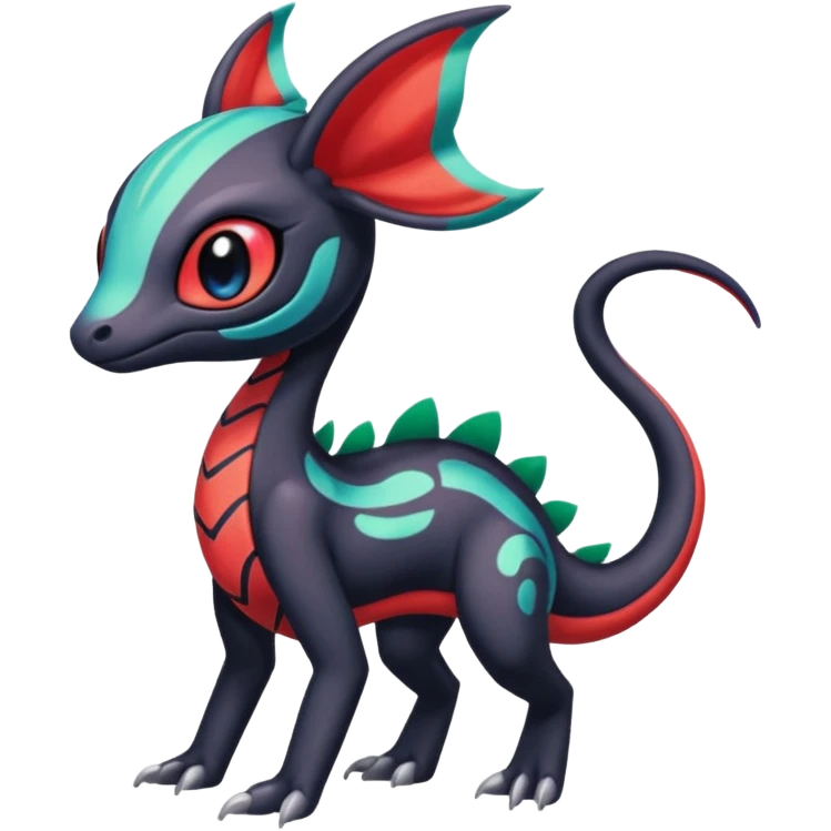 Colorful Exotic Meloetta-Salandit-Darkra-Stitch-Fakémon-creature-hybrid emoji