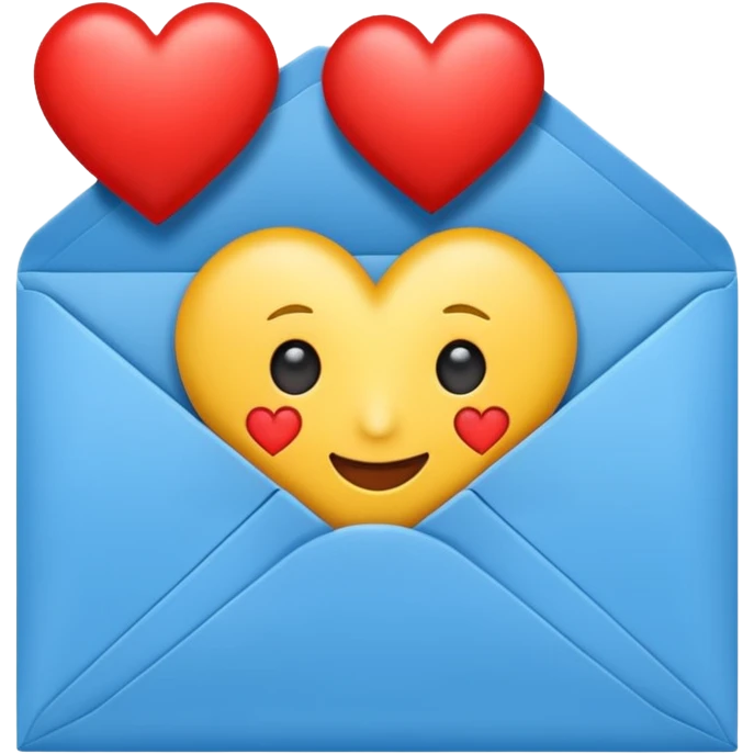 an envelope with one bright red and glossy heart coming out of it emoji emoji