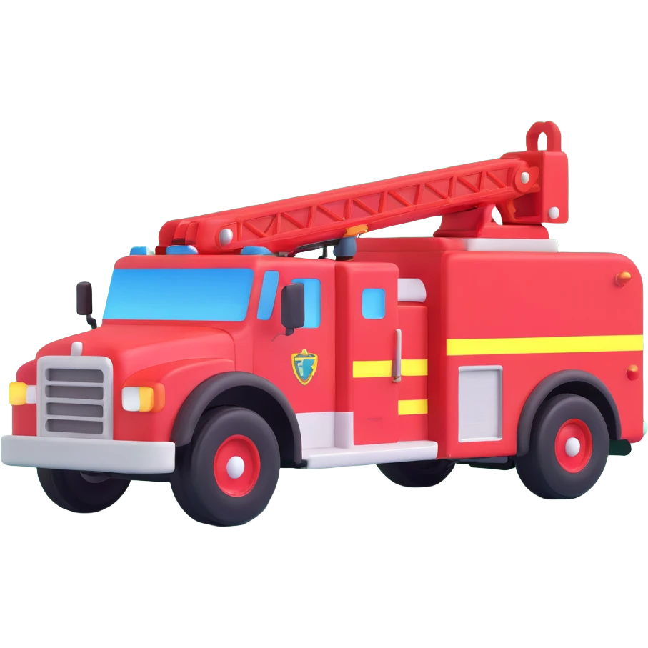 red fire truck emoji