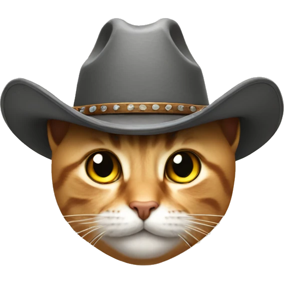 Cat with a cowboy hat emoji