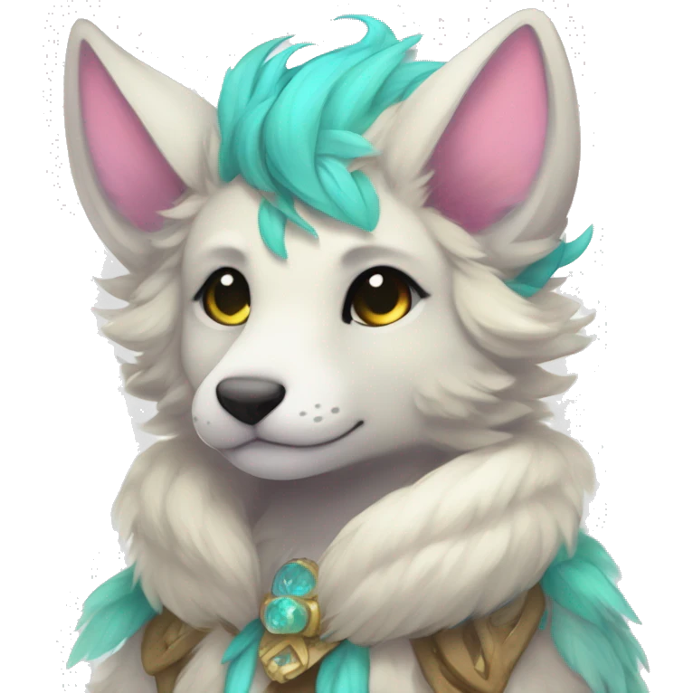 Kawaii bright fantasy ethereal anthro fursona Fakemon emoji
