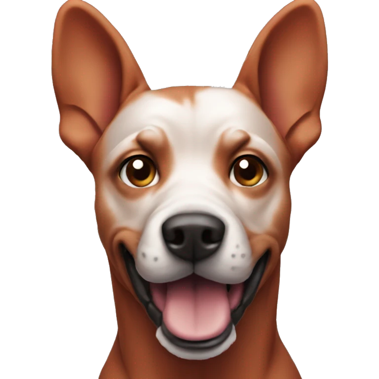 solid red dog with pointed ears emoji