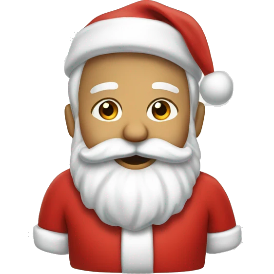 santa with a bow emoji