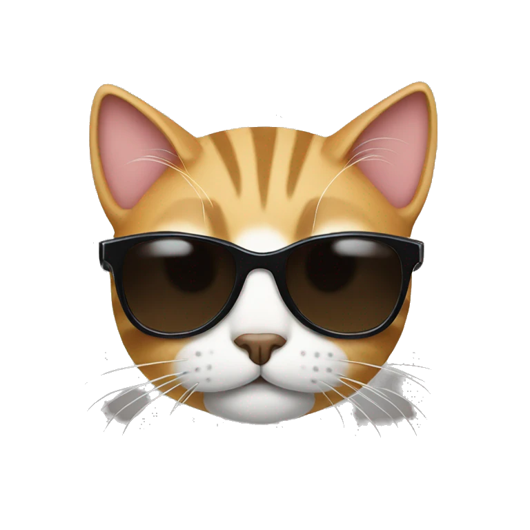 Cat with sunglasses emoji
