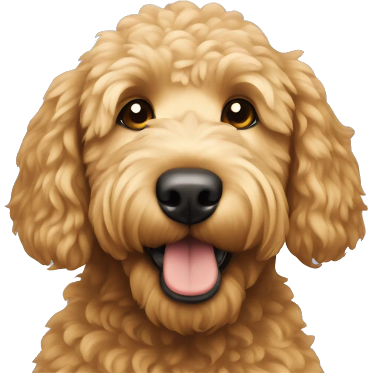 Golden doodle dog emoji