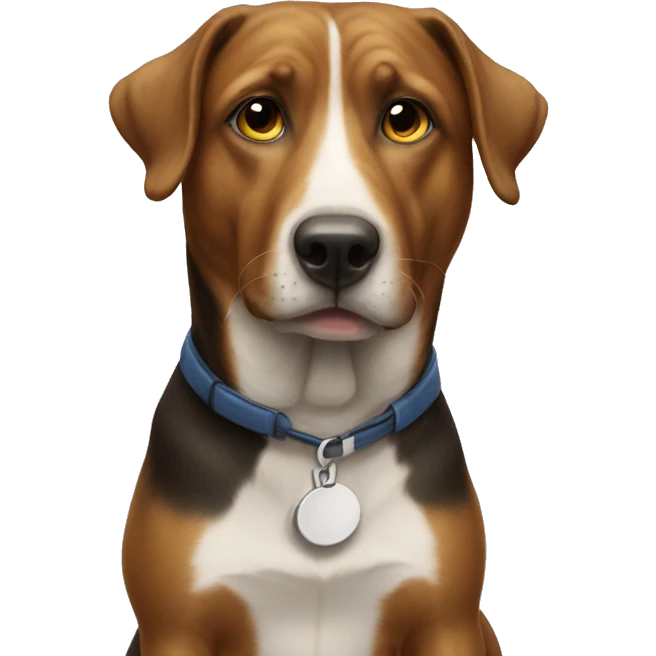 un monsieur sur un chien emoji