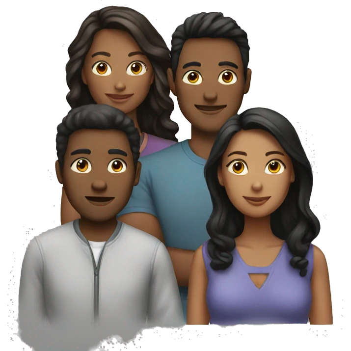 a group of four people  emoji