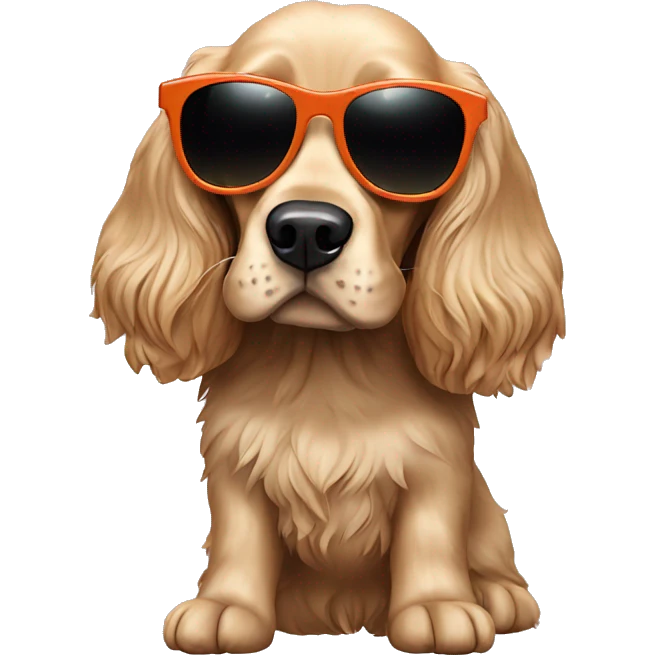 Cocker spaniel with sunglasses emoji